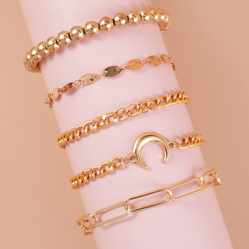5-delige Armbandenset van Metaallegering