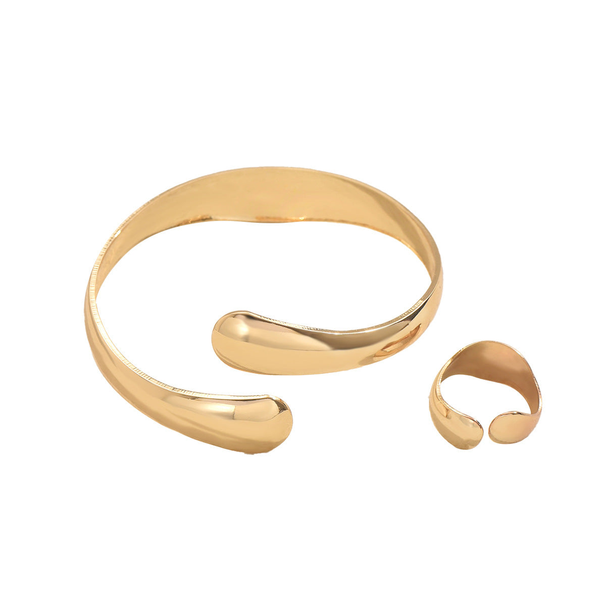 Glanzende Armband en Ringenset