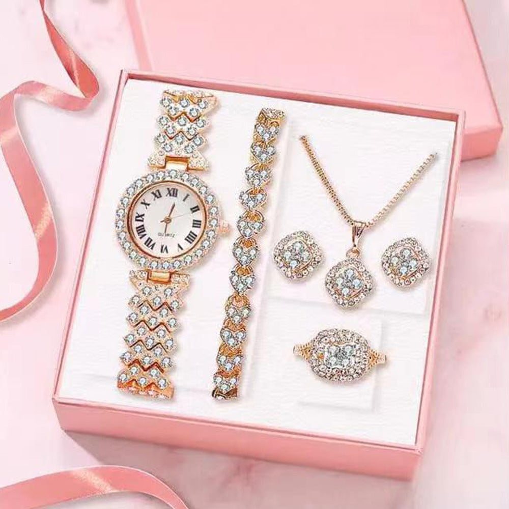 Luxe dames quartz horloge met bijpassende armband