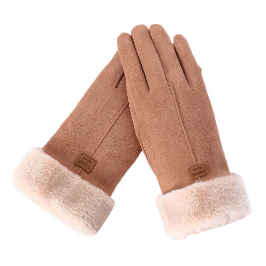 Dames Winterhandschoenen van Fluweel en Suède