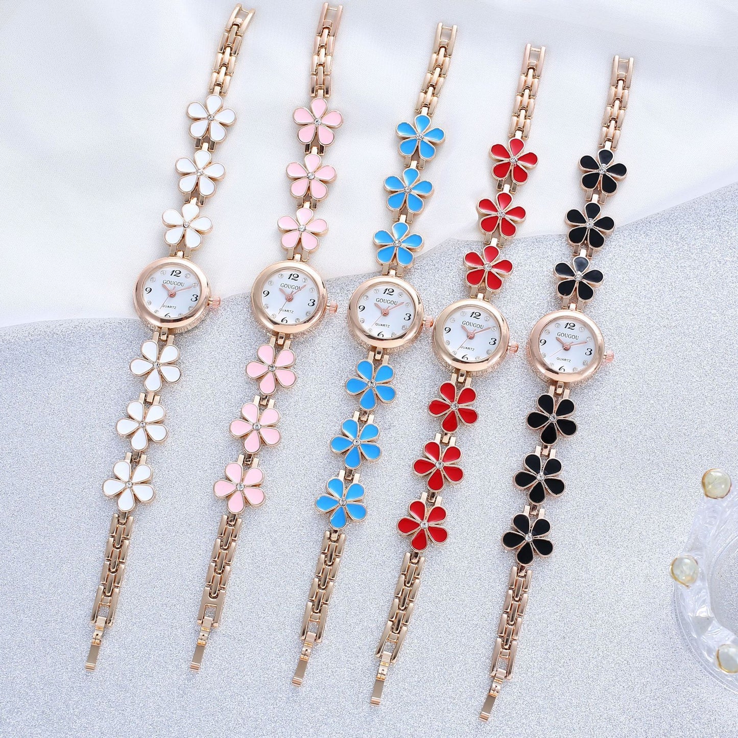 Armbandhorloge met Bloemen