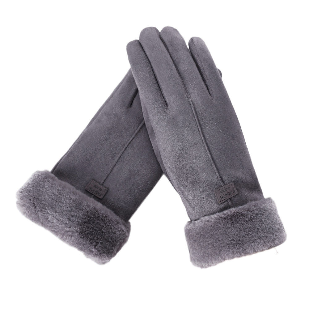 Dames Winterhandschoenen van Fluweel en Suède
