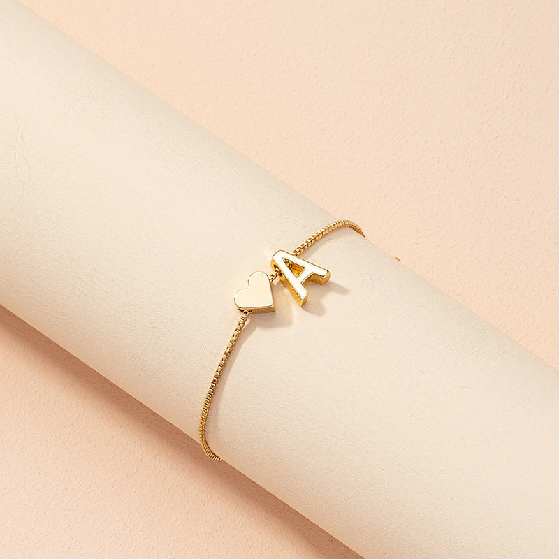 Armband met Hartvormige Letters