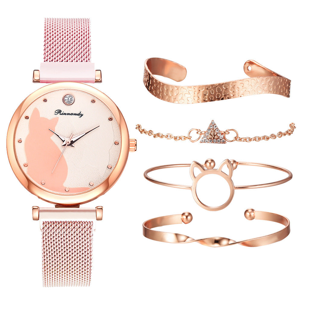 Dames horloge- en armbandenset