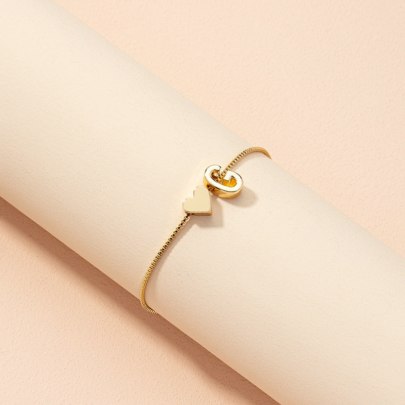 Armband met Hartvormige Letters