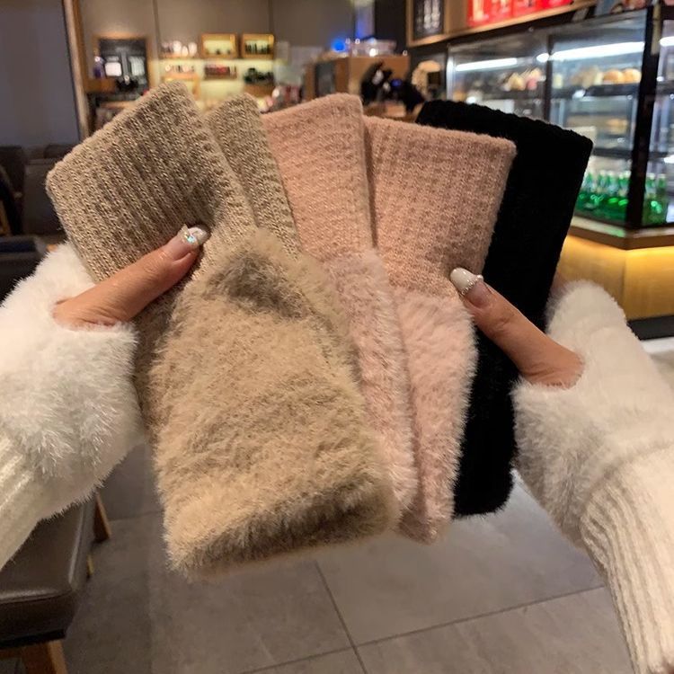 Dames Gebreide Fingerless Handschoenen