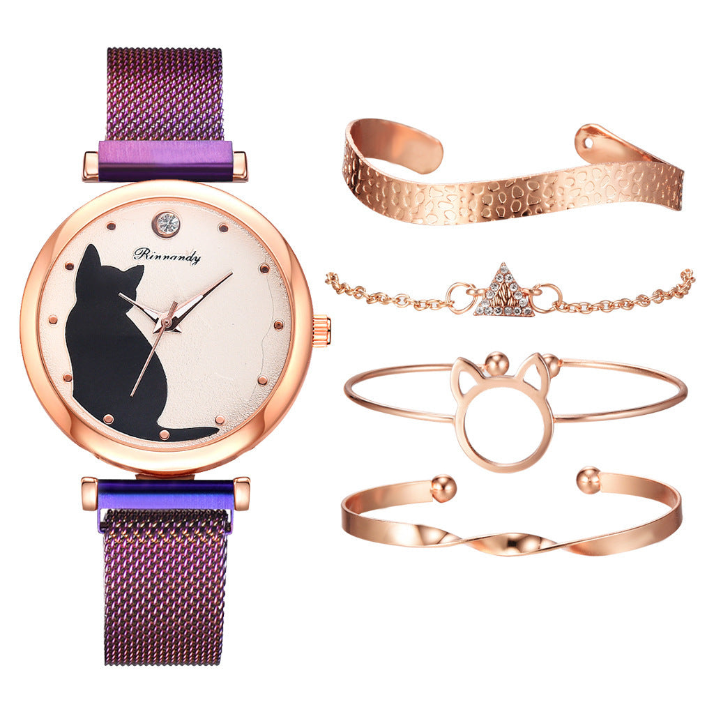Dames horloge- en armbandenset