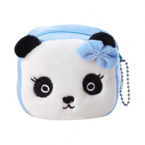 Schattige Dierenprint Pluche Kleine Portemonnee met Rits