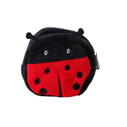 Schattige Dierenprint Pluche Kleine Portemonnee met Rits