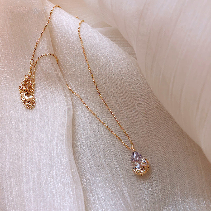 Kristallen Waterdruppel Hanger Ketting
