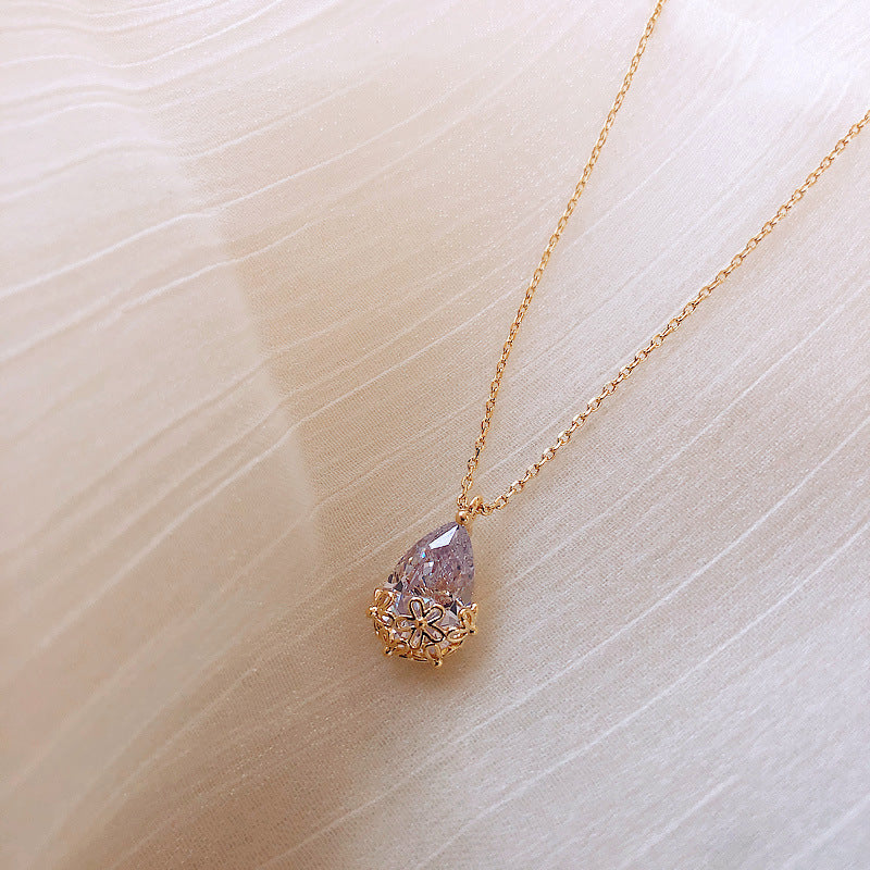 Kristallen Waterdruppel Hanger Ketting