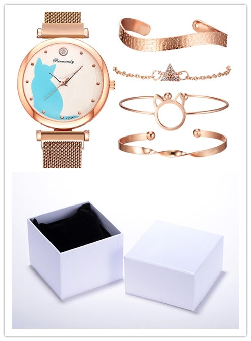 Dames horloge- en armbandenset
