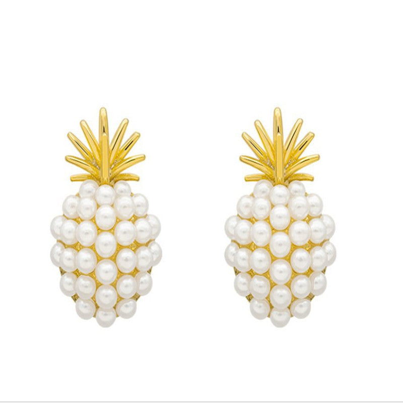 Ananas Zeester Parel Oorbellen