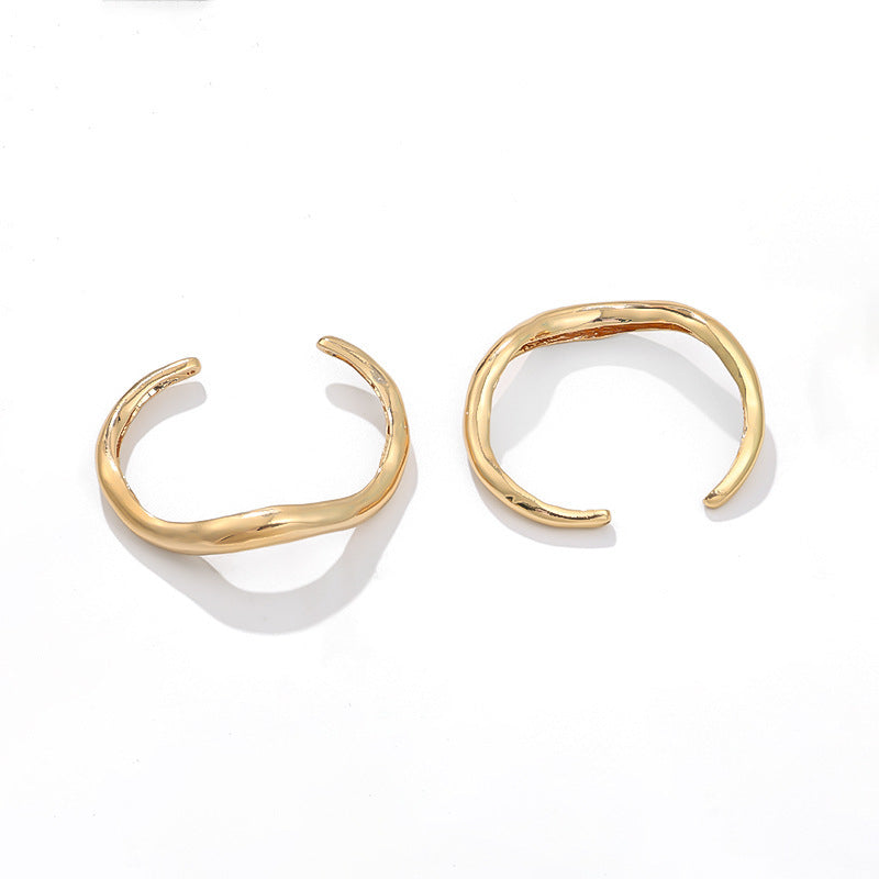 Unieke metalen lava-look armband