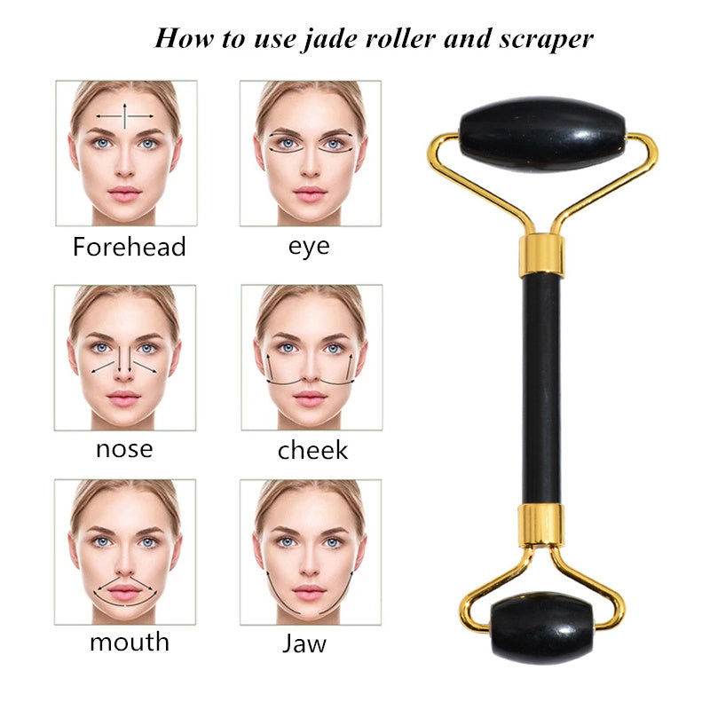 Jade roller schoonheidsmassage voor gezicht