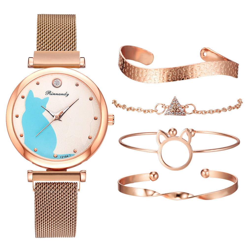 Dames horloge- en armbandenset