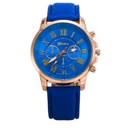 Horloges met leren band en trendy quartz uurwerk