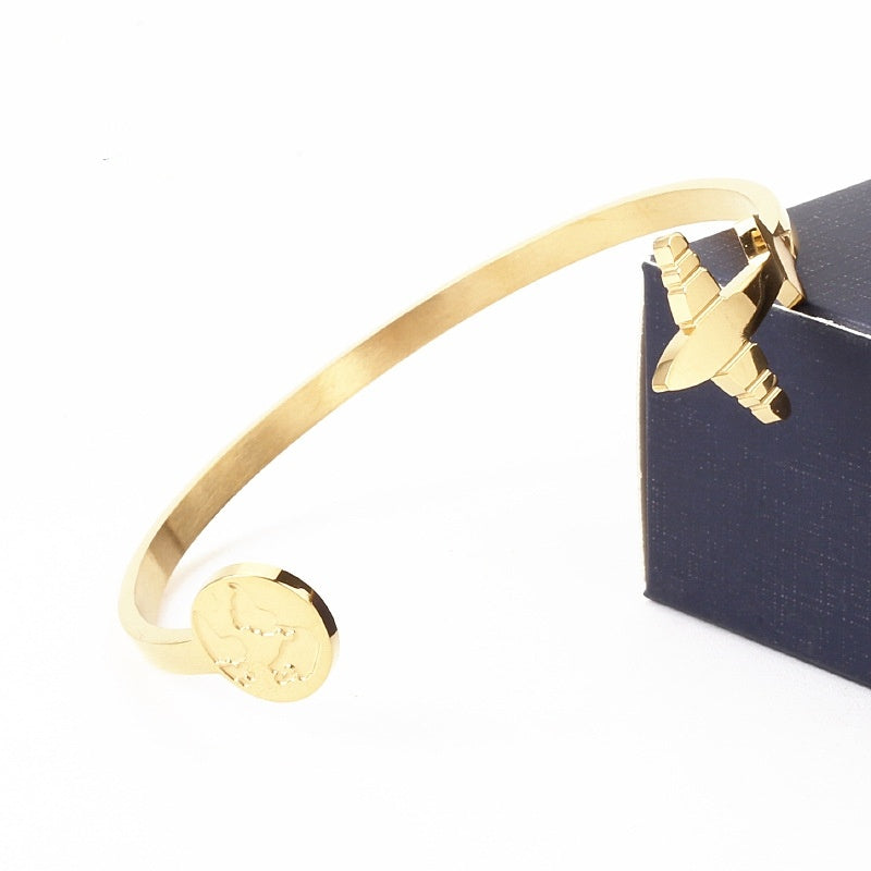 Vliegtuig Armband van Titaniumstaal