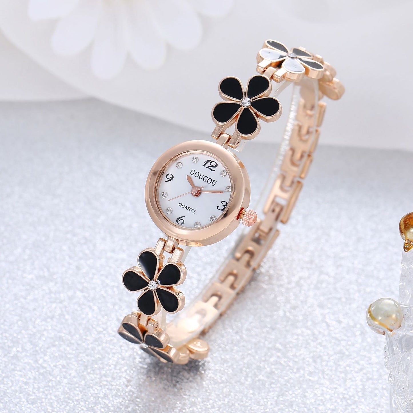 Armbandhorloge met Bloemen