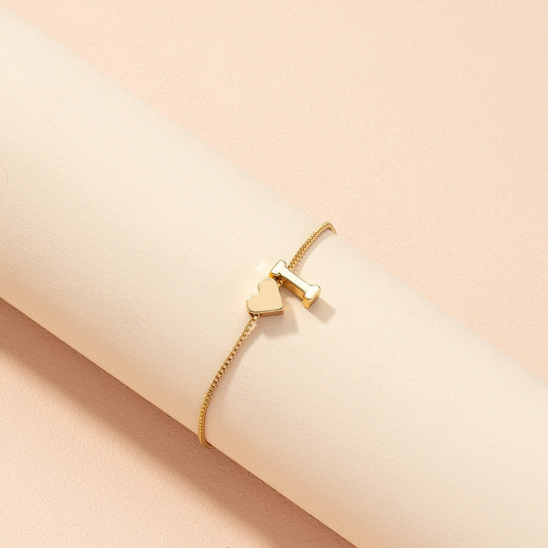 Armband met Hartvormige Letters