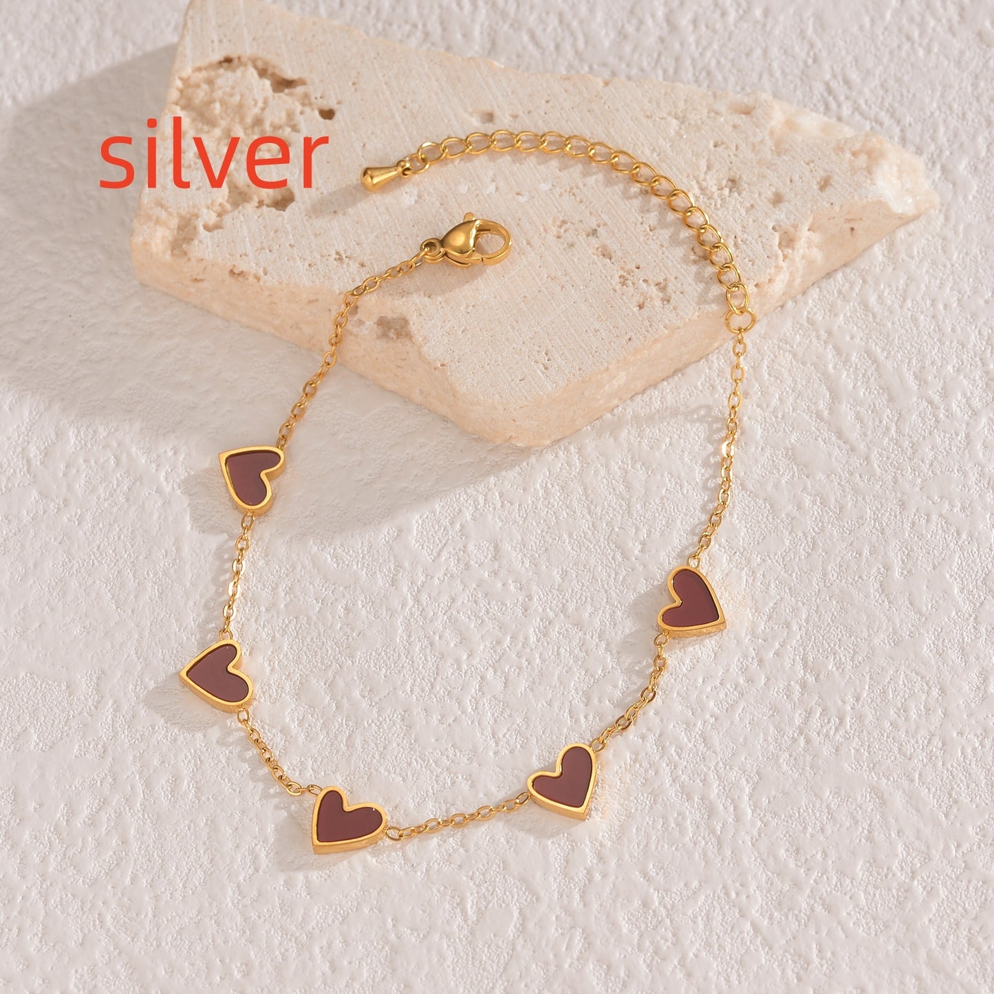 Druppelvormige Hart Armband