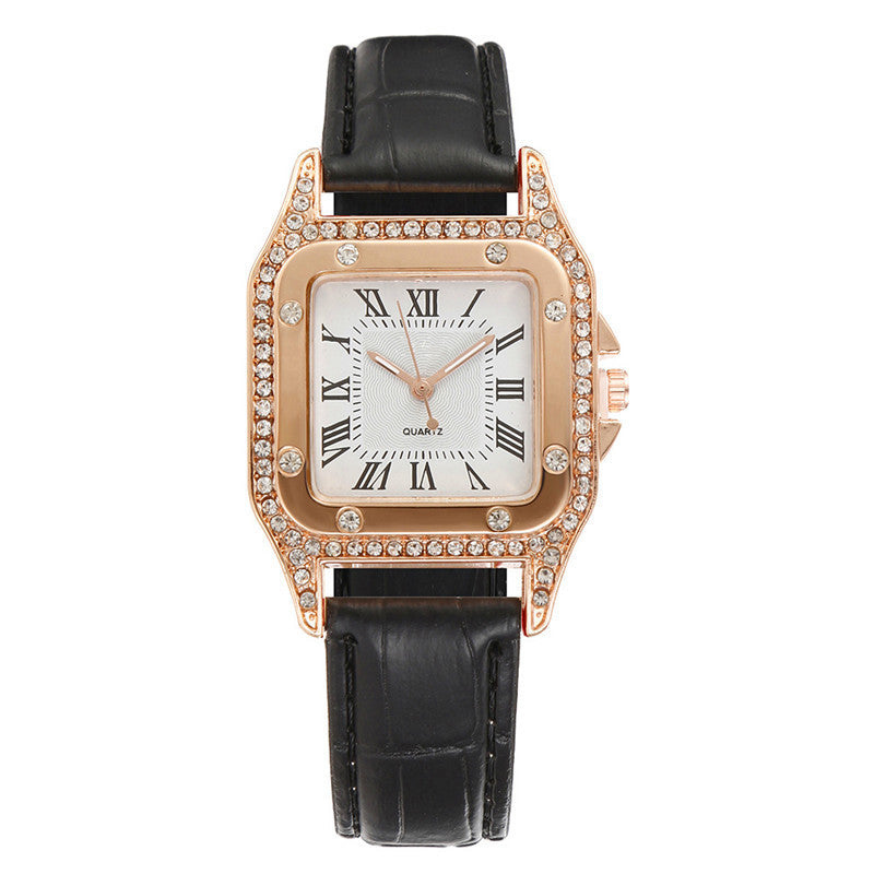 Damesset Horloge en Strass-steentjes armband