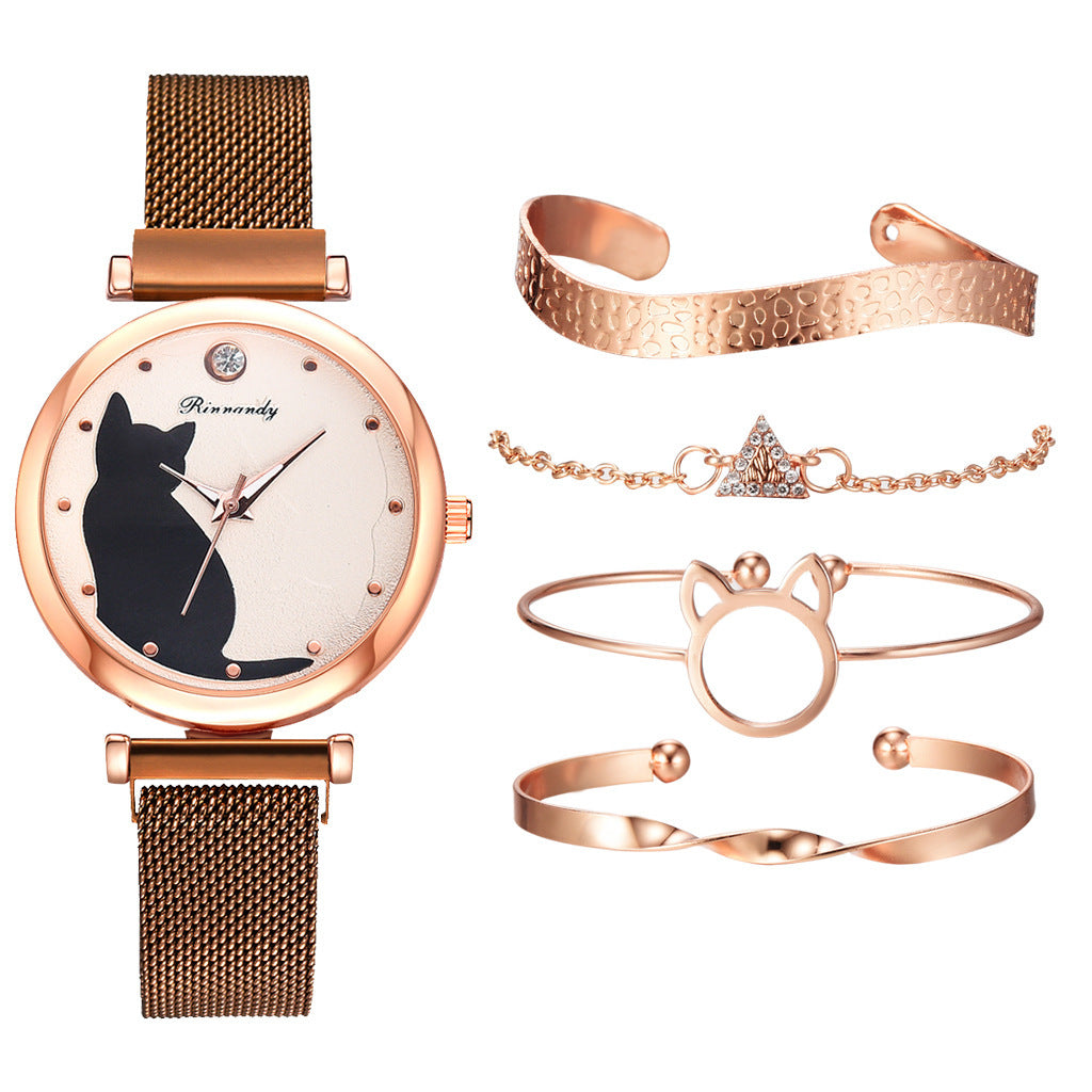 Dames horloge- en armbandenset