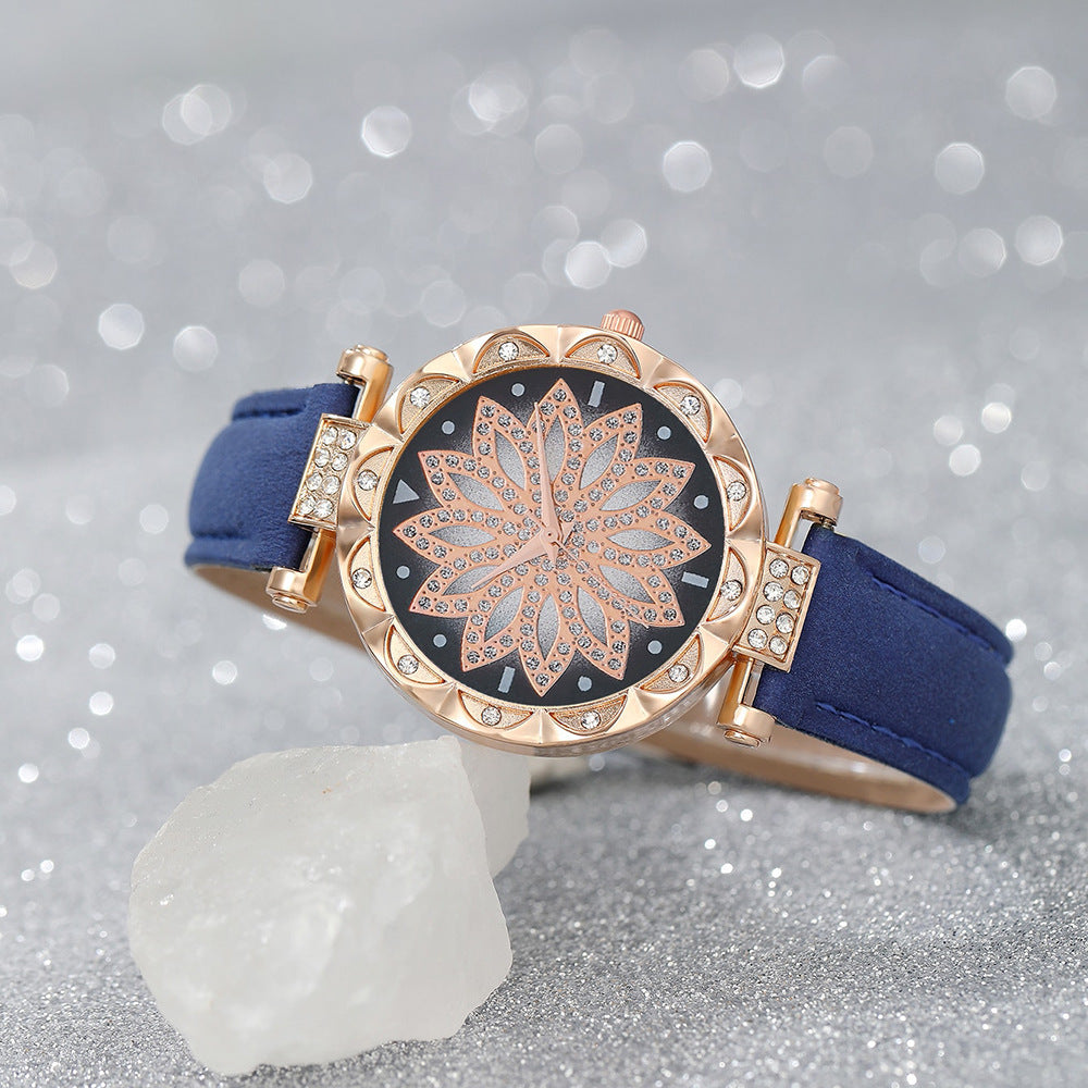 5-delige cadeauset met quartz horloge en sieraden