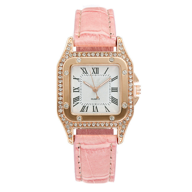 Damesset Horloge en Strass-steentjes armband