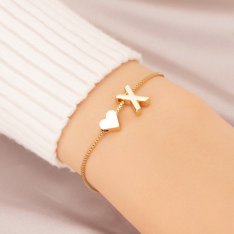 Armband met Hartvormige Letters