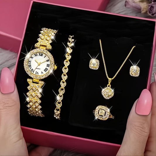 Luxe dames quartz horloge met bijpassende armband