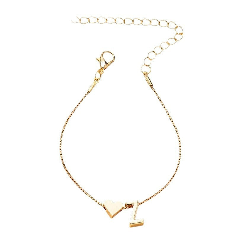 Armband met Hartvormige Letters