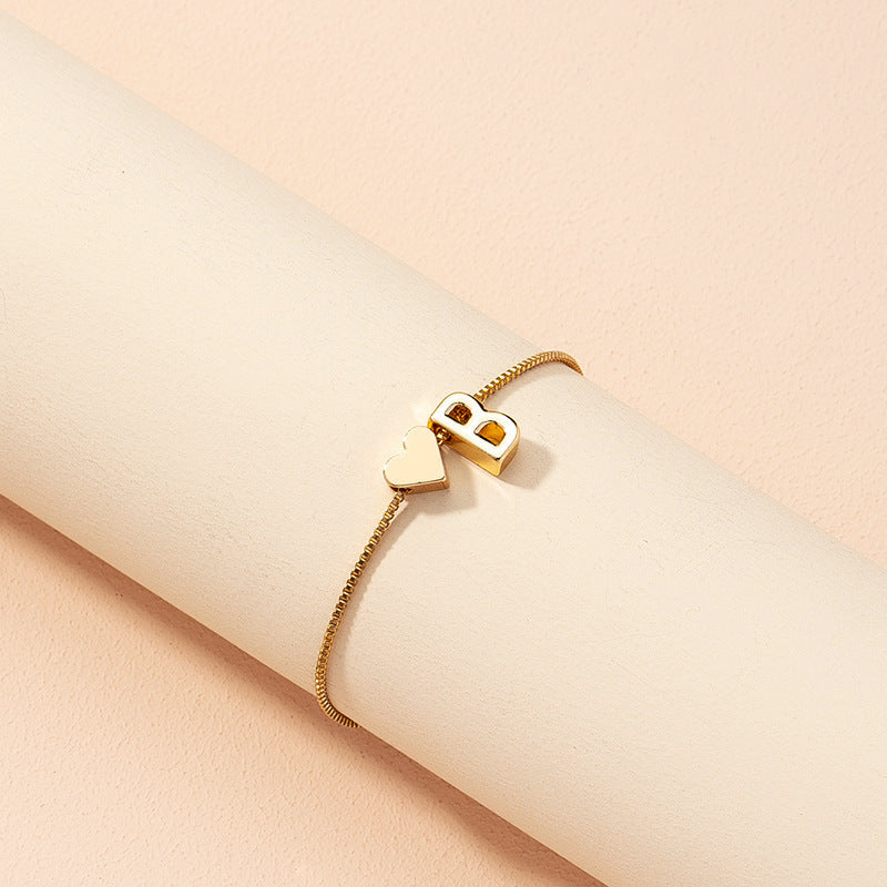 Armband met Hartvormige Letters