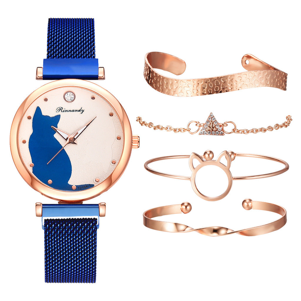 Dames horloge- en armbandenset