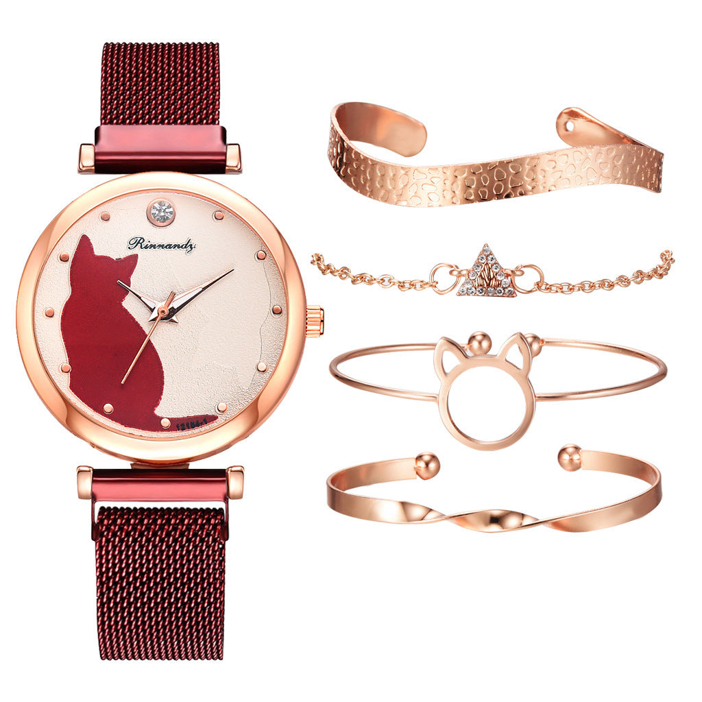 Dames horloge- en armbandenset