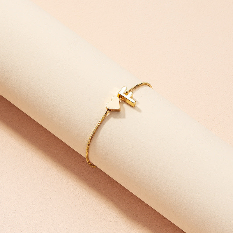 Armband met Hartvormige Letters