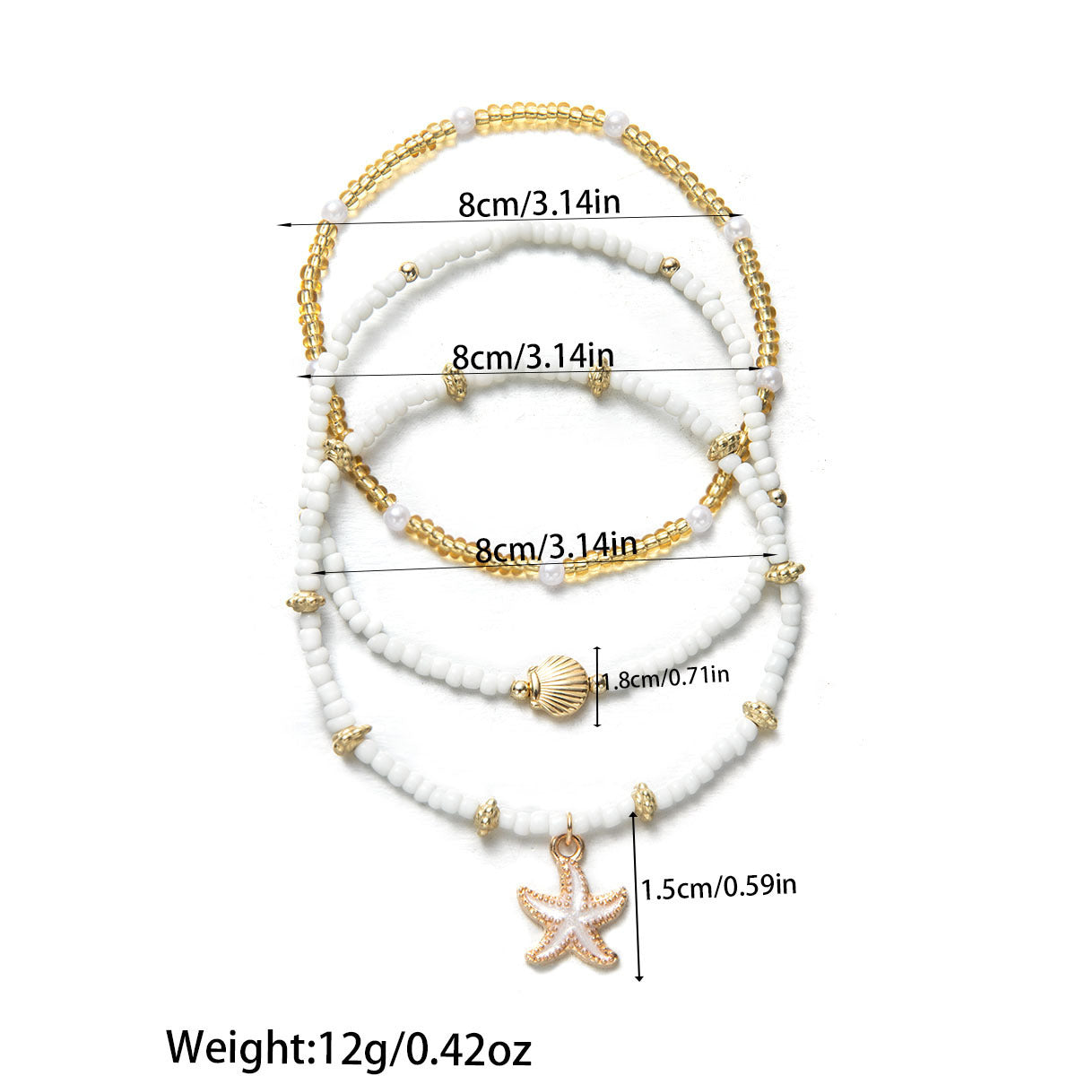 Sieraden Enkelband 3-delige Set
