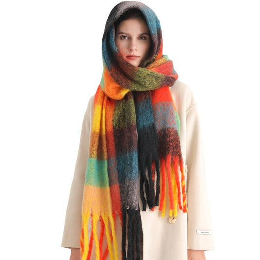 Dames winter sjaal van kasjmier look