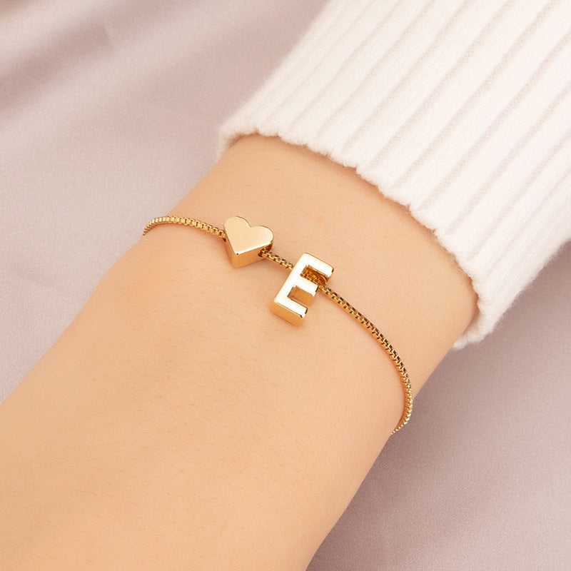 Armband met Hartvormige Letters