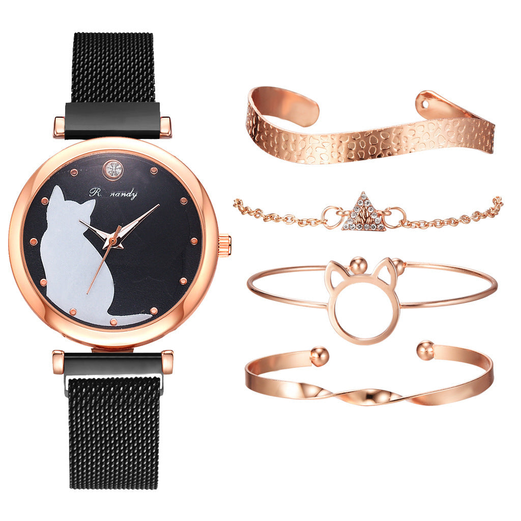 Dames horloge- en armbandenset