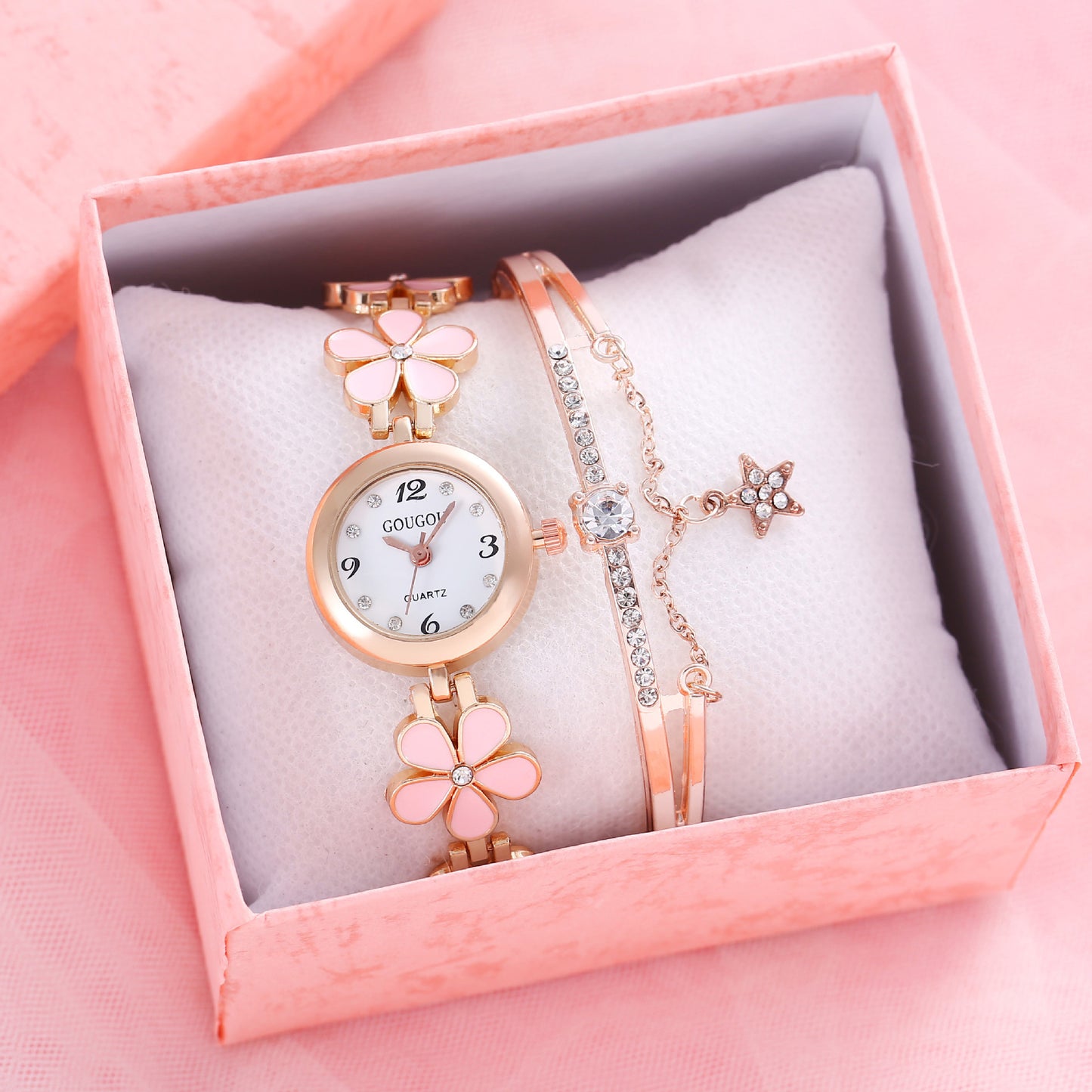 Armbandhorloge met Bloemen