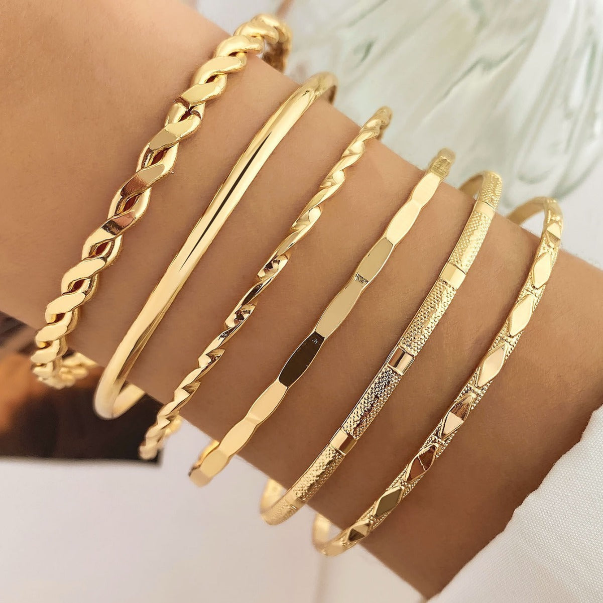 Bohemian Metalen Schakelarmbandenset voor Vrouwen
