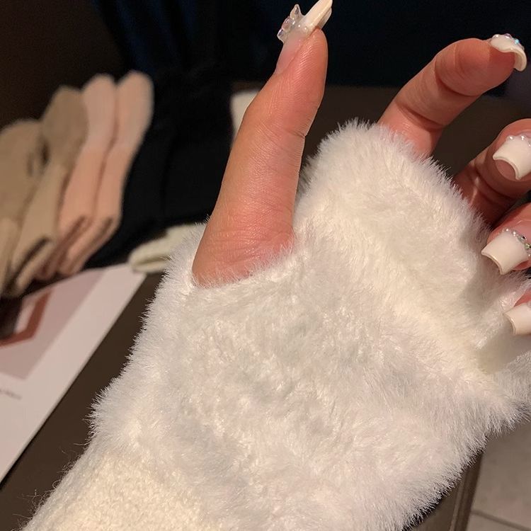 Dames Gebreide Fingerless Handschoenen