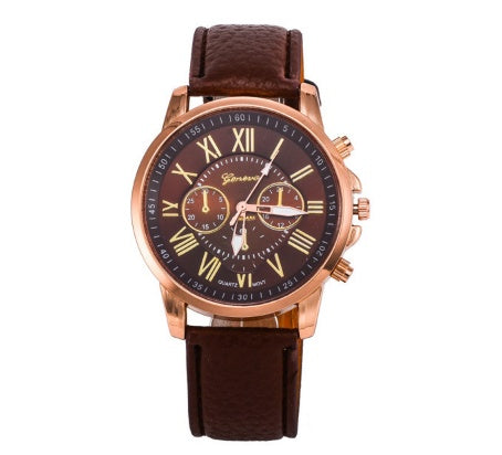 Horloges met leren band en trendy quartz uurwerk