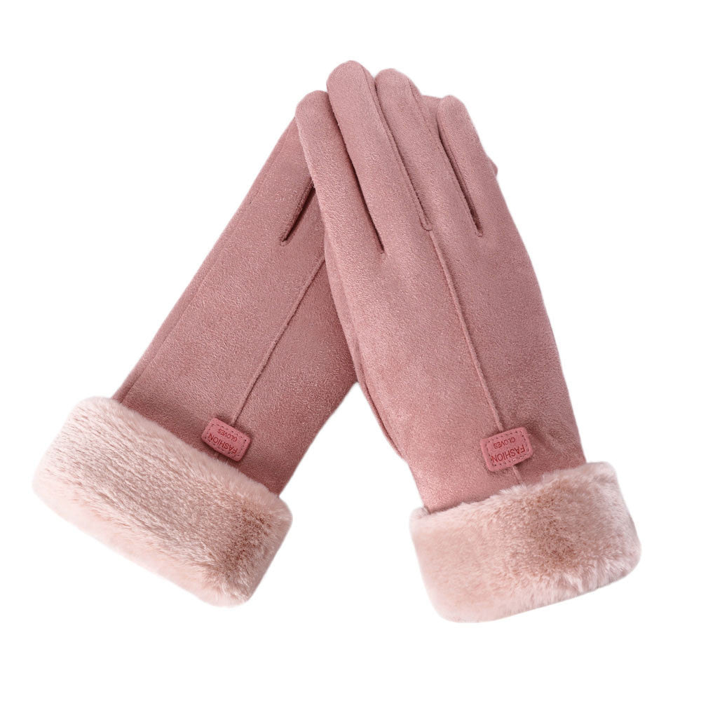 Dames Winterhandschoenen van Fluweel en Suède