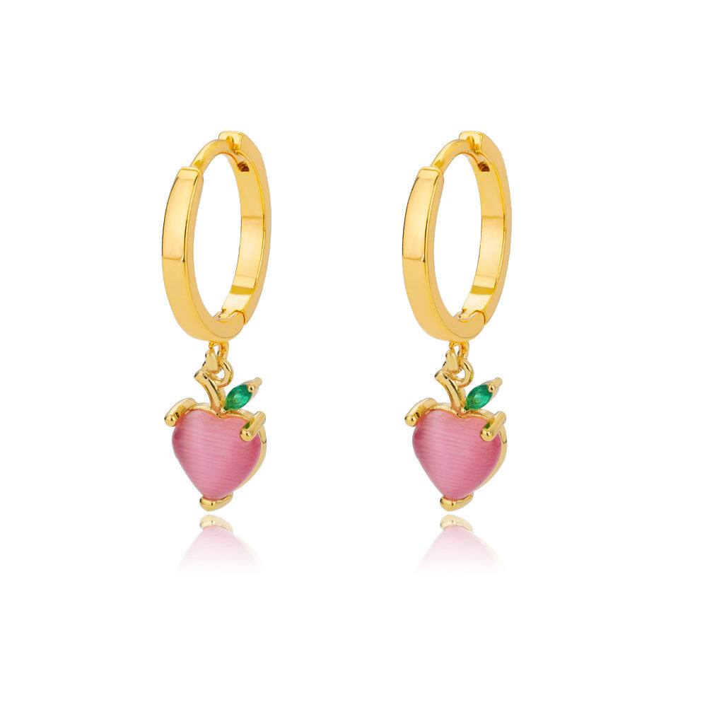 Diamanten Vlinder & Hart Hanger Oorbellen