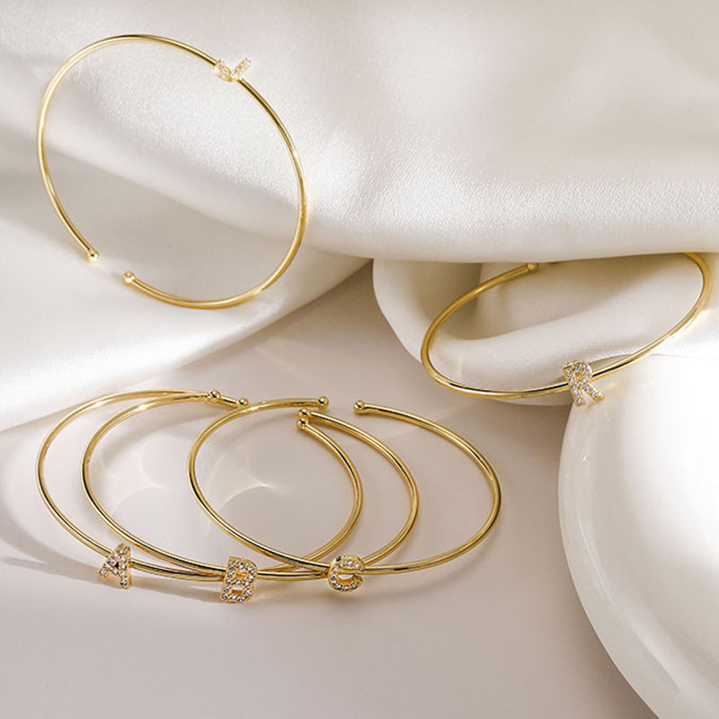Letter Zirkonia Armband