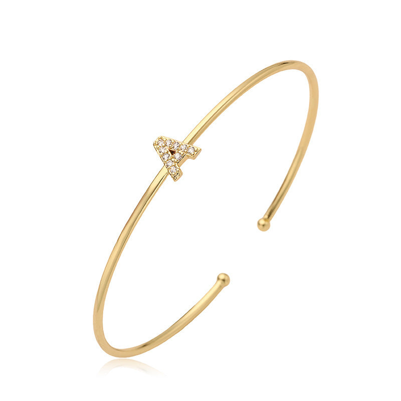 Letter Zirkonia Armband