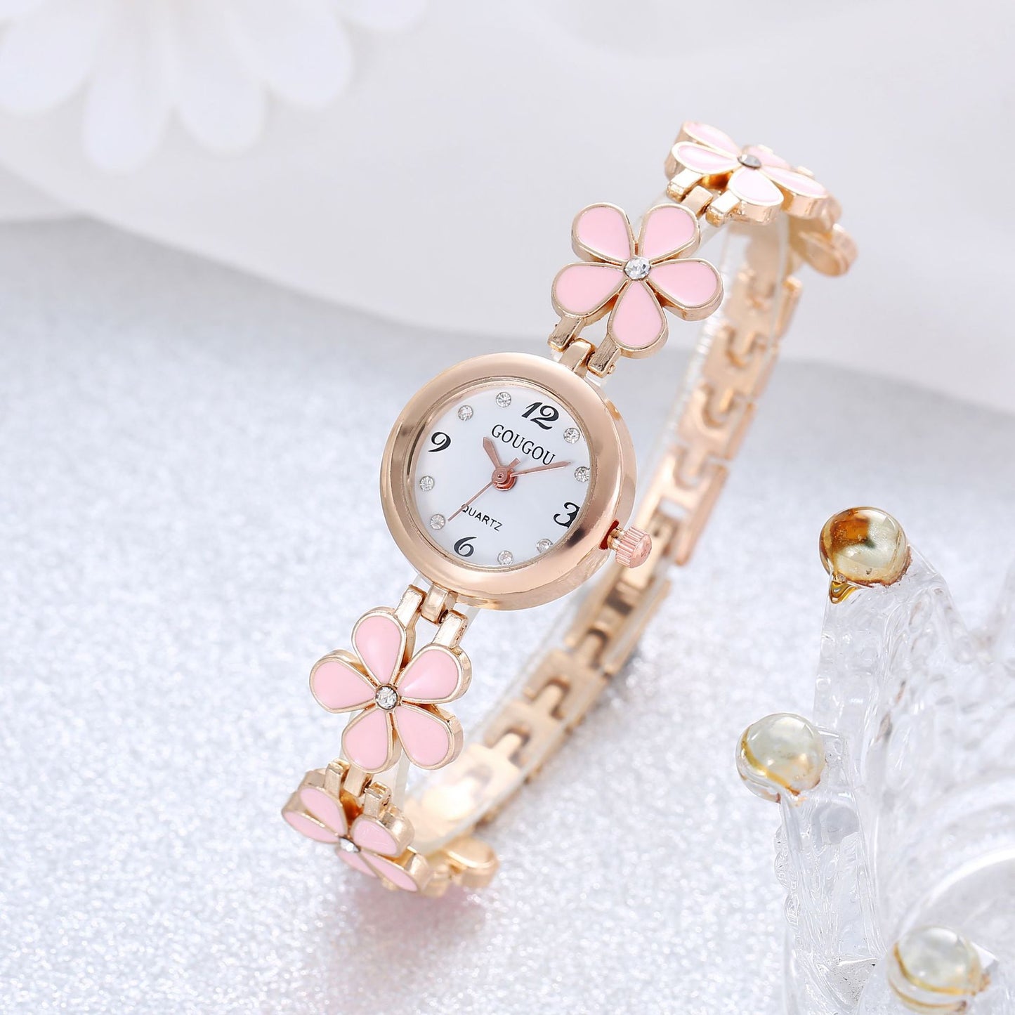 Armbandhorloge met Bloemen