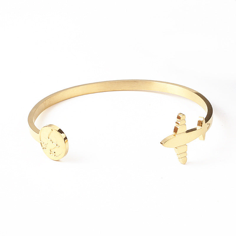 Vliegtuig Armband van Titaniumstaal